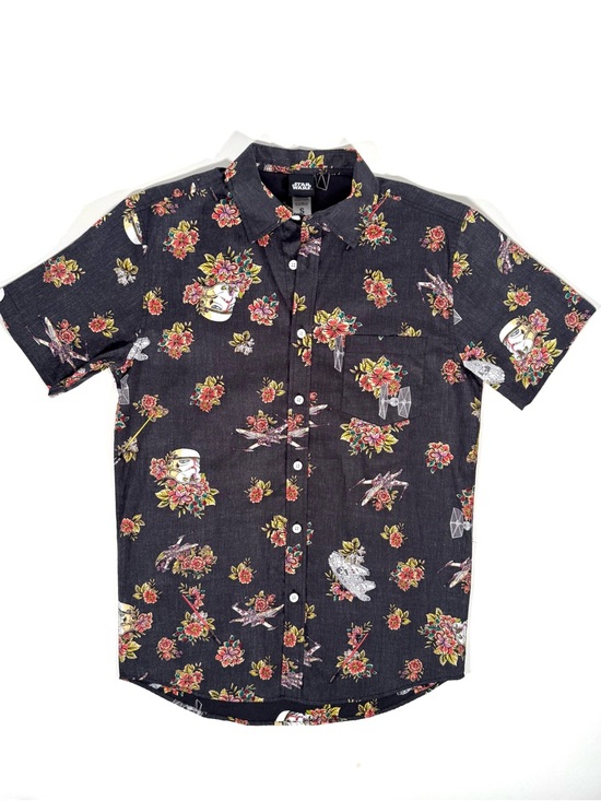 Star Wars Other - Star Wars Floral Stormtrooper X-Wing TIE Fighter Tropical Hawaiian Shirt Size S